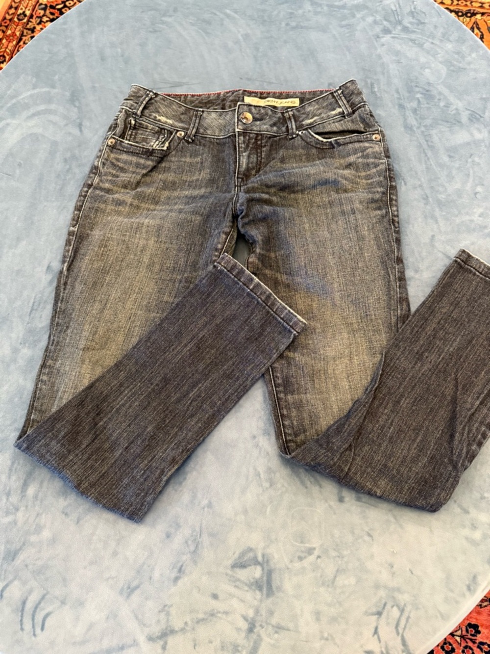 DKNY Skinny Jeans Dark Wash Blue Mid Rise Stretch 5-Pocket Women's 31